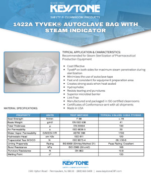 1422A Tyvek Autoclave Bag