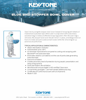 Blue BHD Autoclavable Stopper Bowl Cover