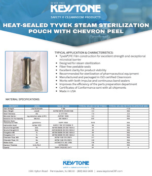 Heat Seal Tyvek Autoclavable Breather Bags with Chevron Peel