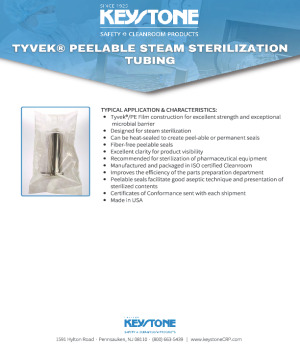 Medical Grade 1073B Tyvek / PE Film Peelable Autoclave Tubing