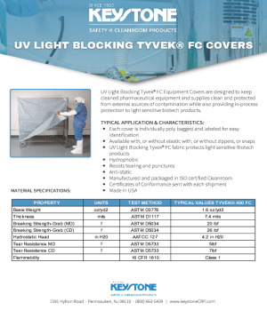 UV Light Blocking GMP Equipment Covers