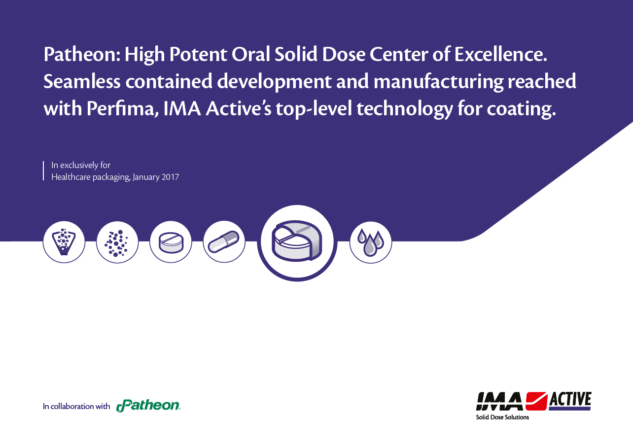 Patheon: High Potent Oral Solid Dose Center of Excellence.